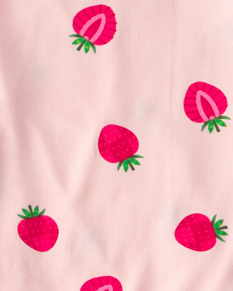 Baby Girl Strawberry PurelySoft 2-Piece Pajama Set - Pink