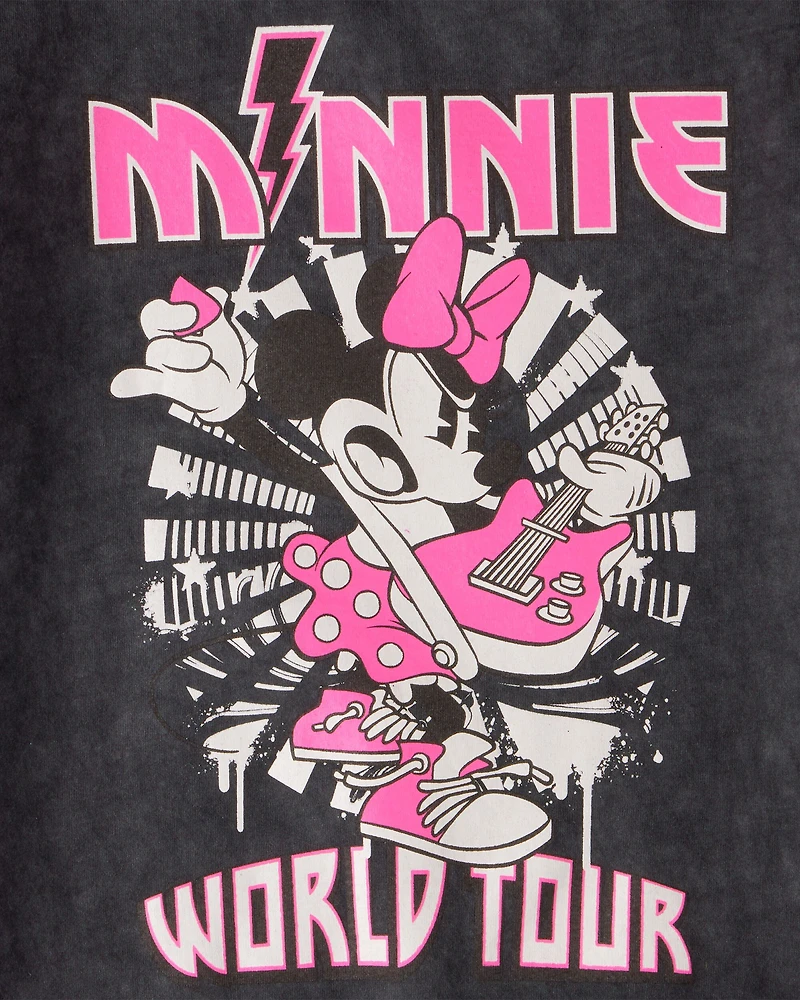 Girls Disney© Minnie Mouse Music Short-Sleeve Graphic Tee - Black/Pink