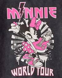 Girls Disney© Minnie Mouse Music Short-Sleeve Graphic Tee - Black/Pink