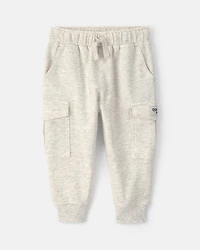 Baby Boy French Terry Cargo Knit Joggers - Grey