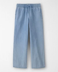 Girls Organic Cotton Chambray Pants