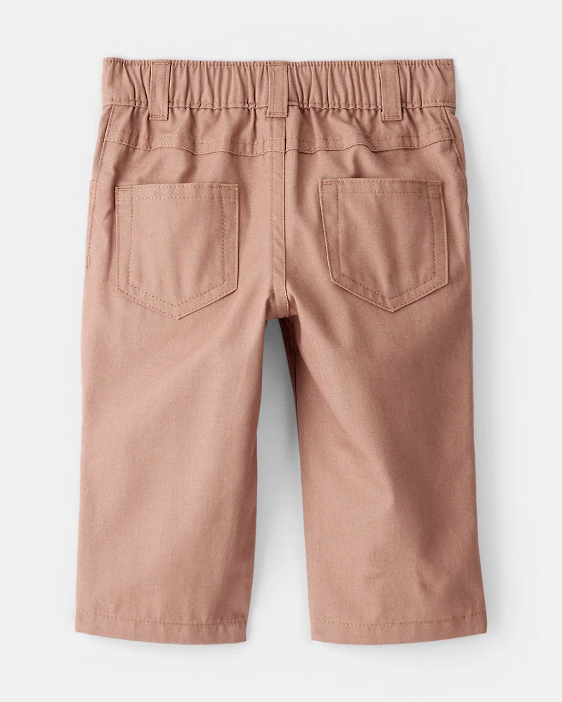 Baby Boy 3-Piece Button-Down Outfit Set - Maroon/Brown