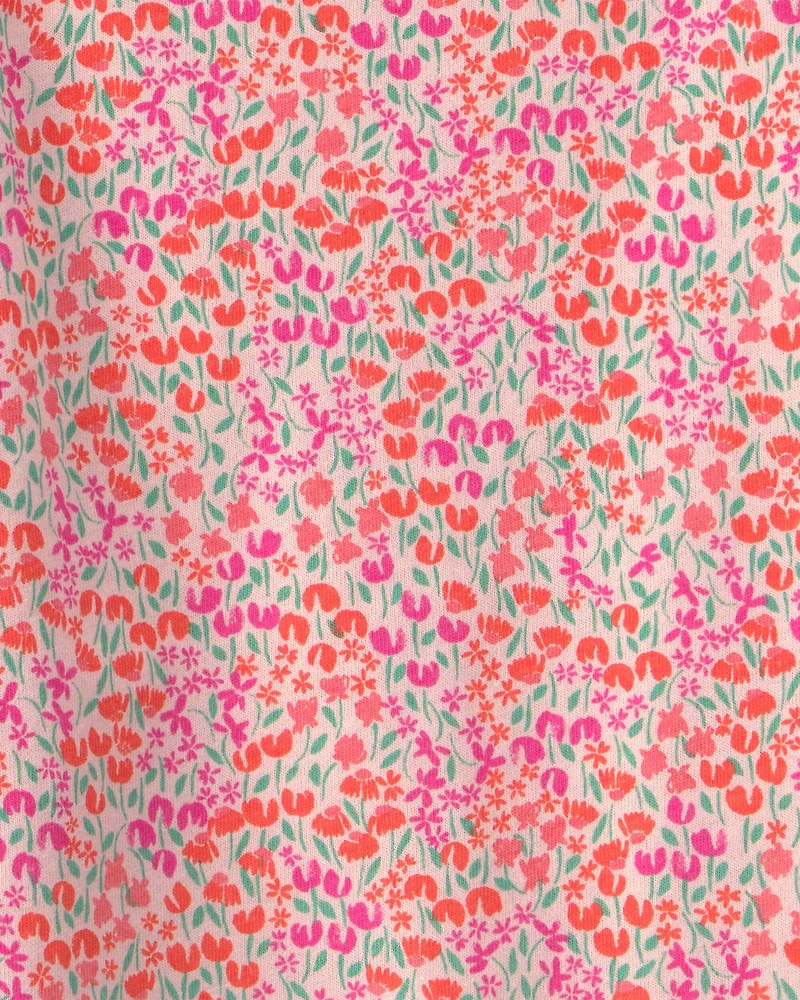 Toddler Girl Floral Ruffle-Sleeve Tank Top