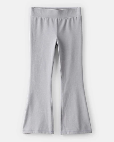 Girls Microfleece Flare Pants - Grey