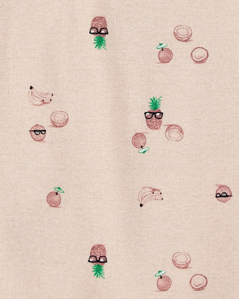 Baby Boy Coconut Print Cotton Romper