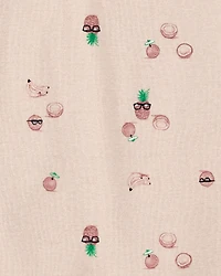 Baby Boy Coconut Print Cotton Romper
