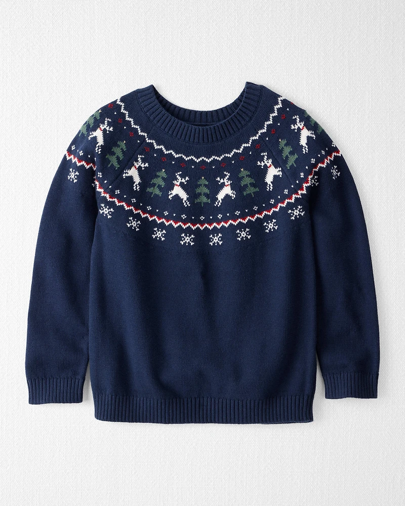 Kid Fair Isle Organic Cotton Sweater