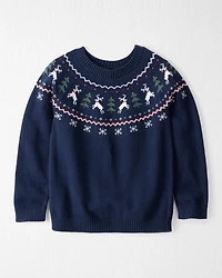 Kid Fair Isle Organic Cotton Sweater