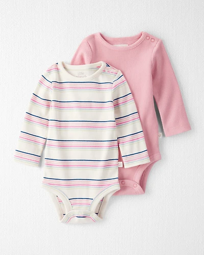 Baby Girl 2-Pack Organic Cotton Bodysuits