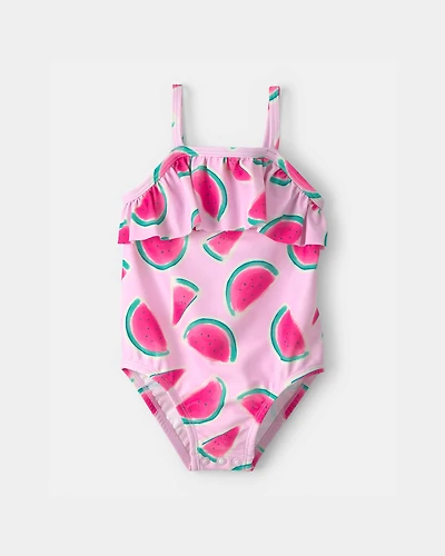Baby Girl Watermelon 1-Piece Swimsuit - Pink