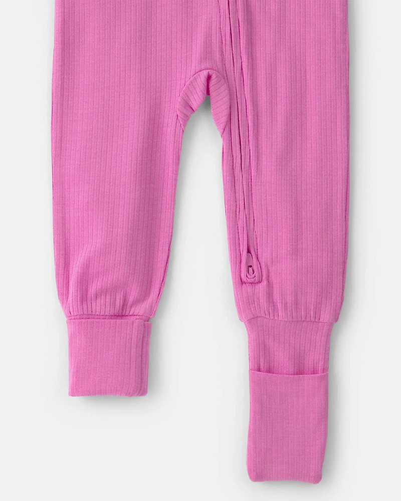 Baby Girl PurelySoft Snug Fit 1-Piece Pajama - Pink