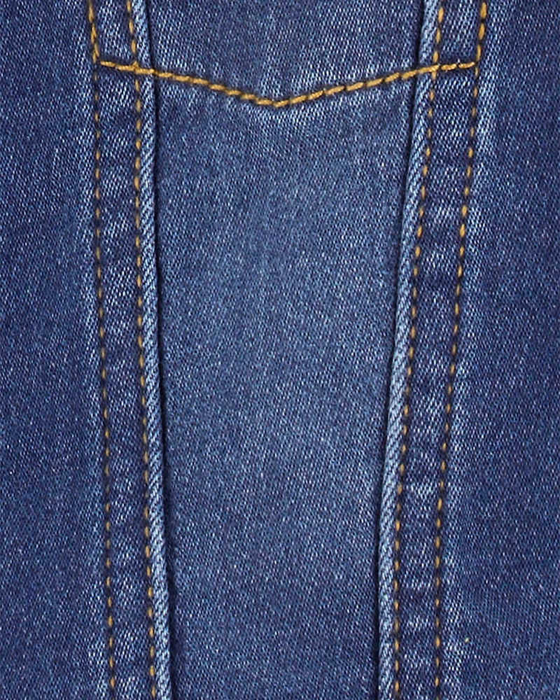 Baby Knit-Like Denim Jacket - Dark Wash