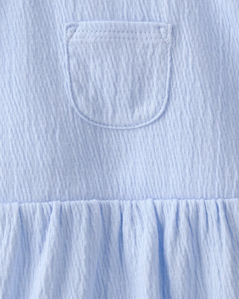 Baby Girl 2-Piece Jumper Dress Set - Blue