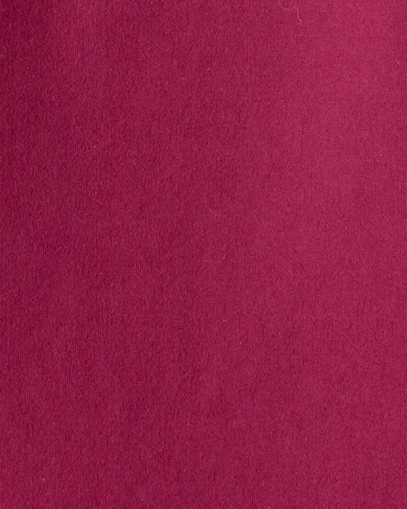 Girls 2-Piece Fashion Top & Bike Shorts Set - Burgundy