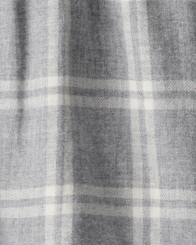 Baby Girl 2-Piece Plaid Sherpa Vest & Dress Set