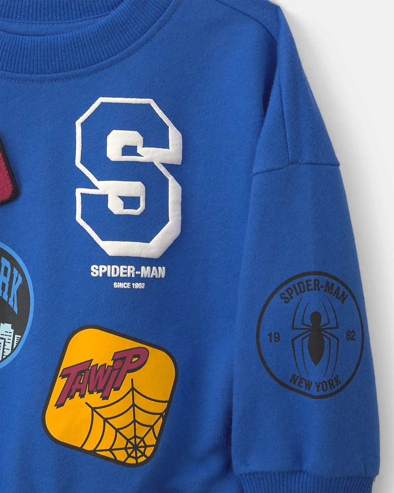 Toddler Boy ©Marvel Spider-Man Pullover Sweatshirt - Blue