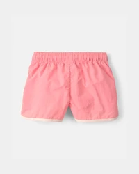 Baby Girl Colorblock Active Shorts - Pink
