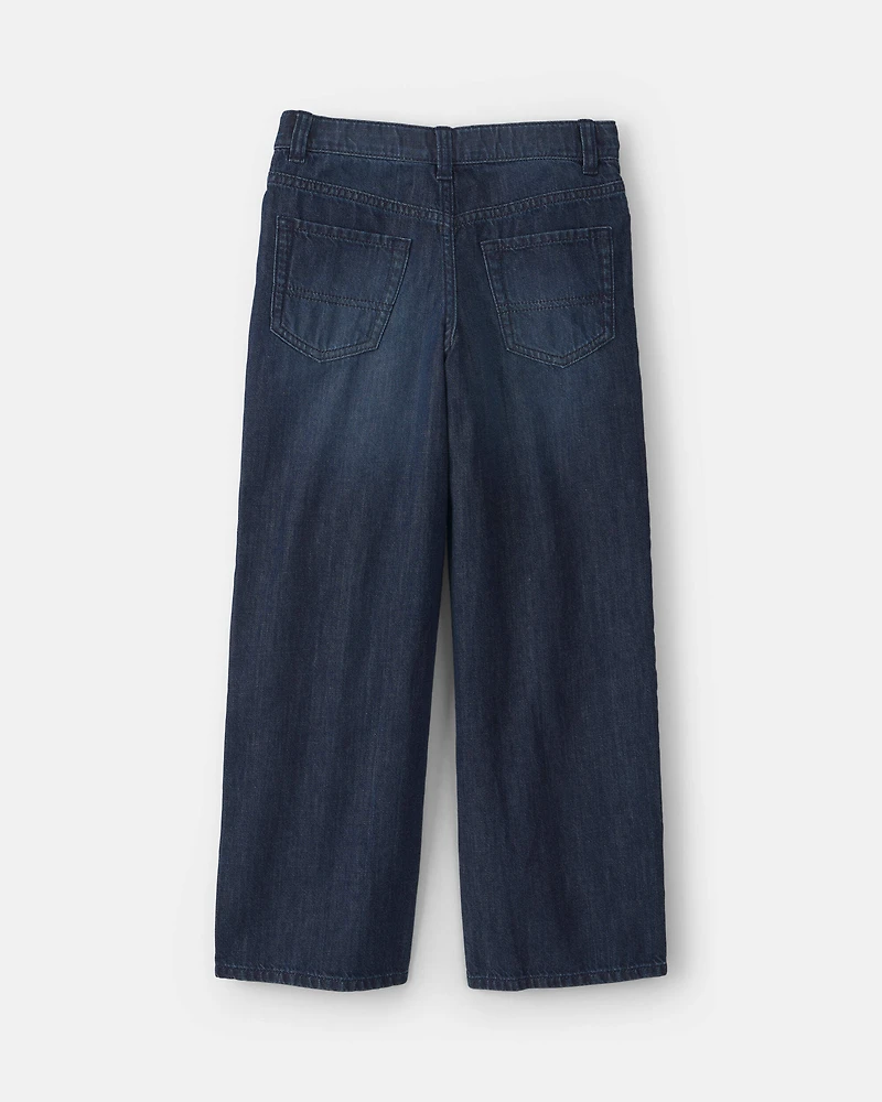Boys Denim Baggy Jeans - Dark Wash