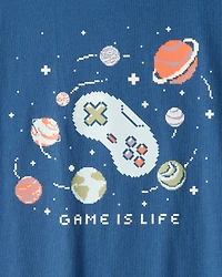 Kid Game Is Life Short-Sleeve Graphic Tee - Blue