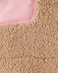 Girls Sherpa Vest - Brown