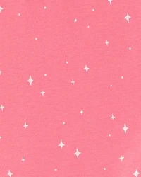 Girls 4-Piece Unicorn 100% Cotton Snug Fit Pajama Set - Coral/Pink