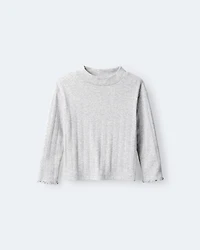 Toddler Girl Mock Neck Long-Sleeve Top - Heather Grey