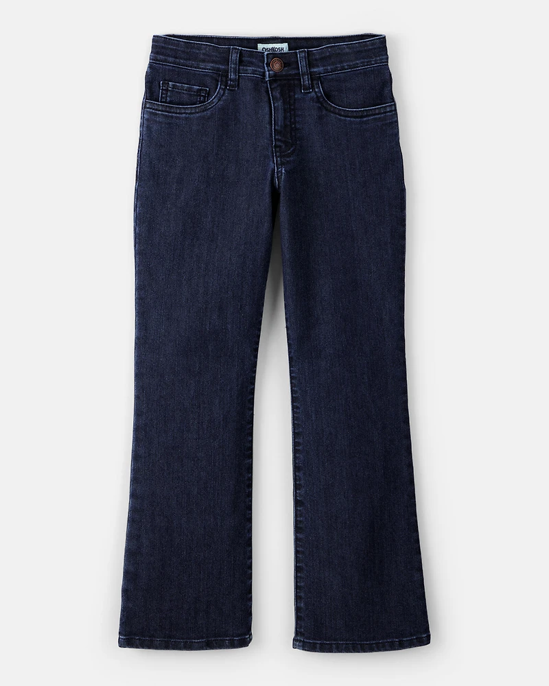 Girls Denim Wide-Leg Jeans - Blue