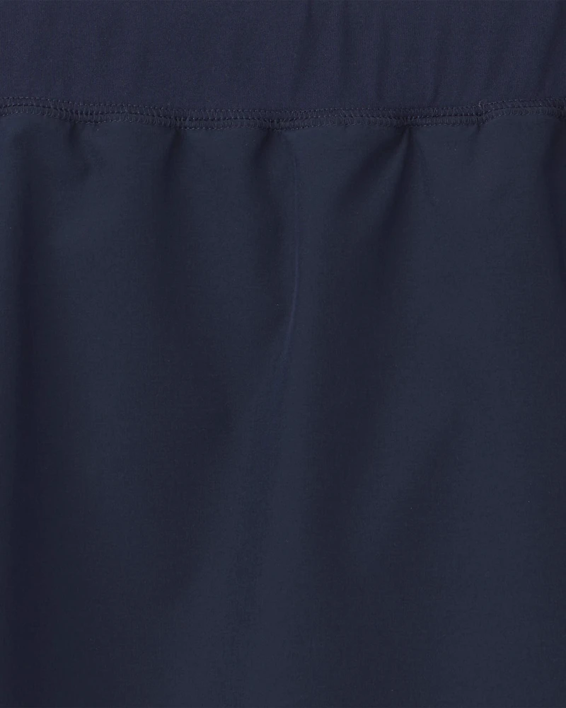Girls 2-Pack Uniform Active Skort - Navy