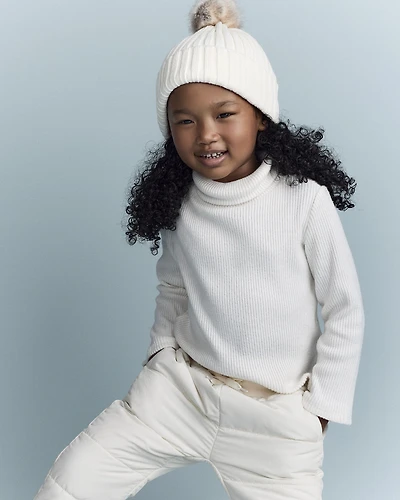 Toddler Girl Turtleneck Long-Sleeve Top - Cream