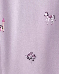 Baby Girl Fairytale 2-Way Zip PurelySoft Sleep & Play Pajama - Purple