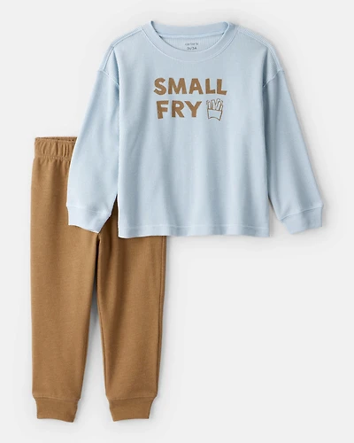 Toddler Boy Small Fry Long-Sleeve Tee & Pant Set - Blue