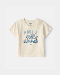 Baby Boy 'Have A Cool Summer' Wave Top - Ivory