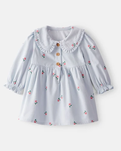 Baby Girl Corduroy Dress - Grey