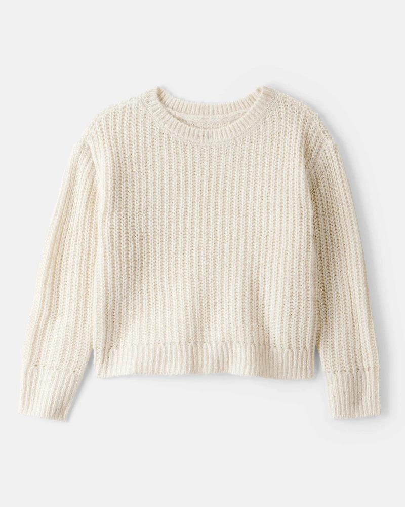 Girls Long-Sleeve Sweater - Ivory
