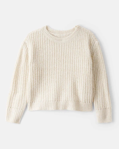 Girls Long-Sleeve Sweater - Ivory