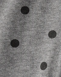 Baby Girl Flutter-Waist Polka Dot Pants - Grey