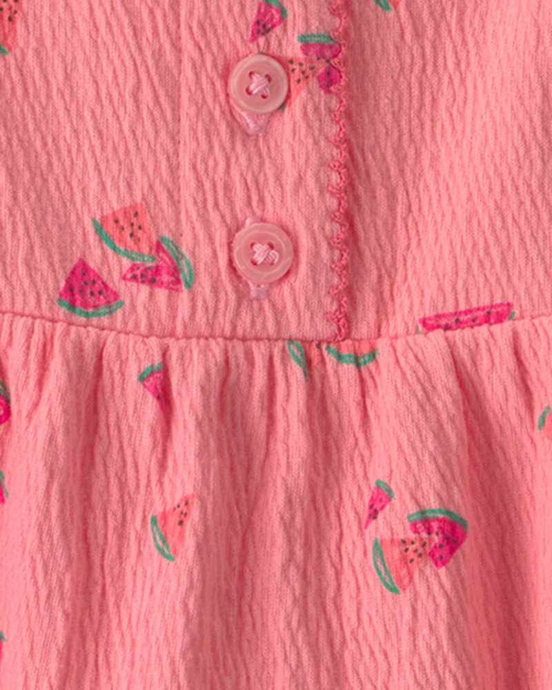 Baby Girl Watermelon Tank Top - Coral