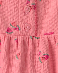 Baby Girl Watermelon Tank Top - Coral