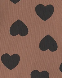 Toddler Girl 2-Piece Heart Long-Sleeve Top & Pant Set - Brown