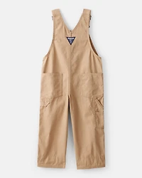 Toddler Boy Canvas Overalls - Brown