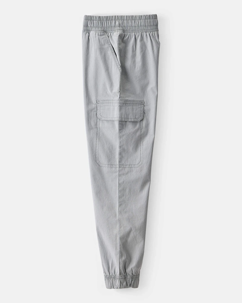 Boys Cotton Fashion Cargo Pants - Grey