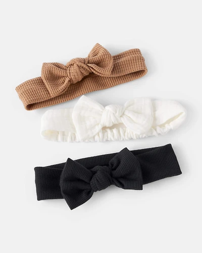 Baby Girl 3-Pack Bow Headwraps