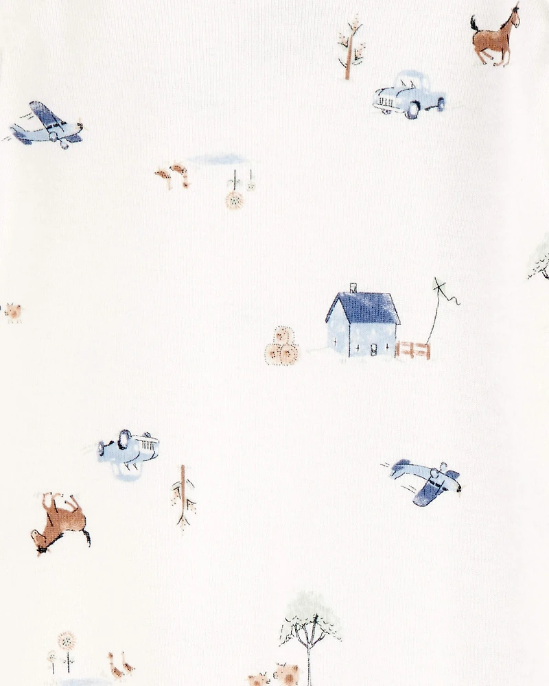 Baby 2-Pack Sleeper Gowns - Blue/White
