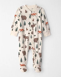 Baby Organic Cotton Sleep & Play Pajamas in Woodland Creatures