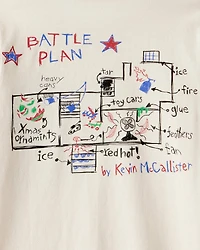 Kid Christmas Home Alone Long-Sleeve Graphic Tee - Cream