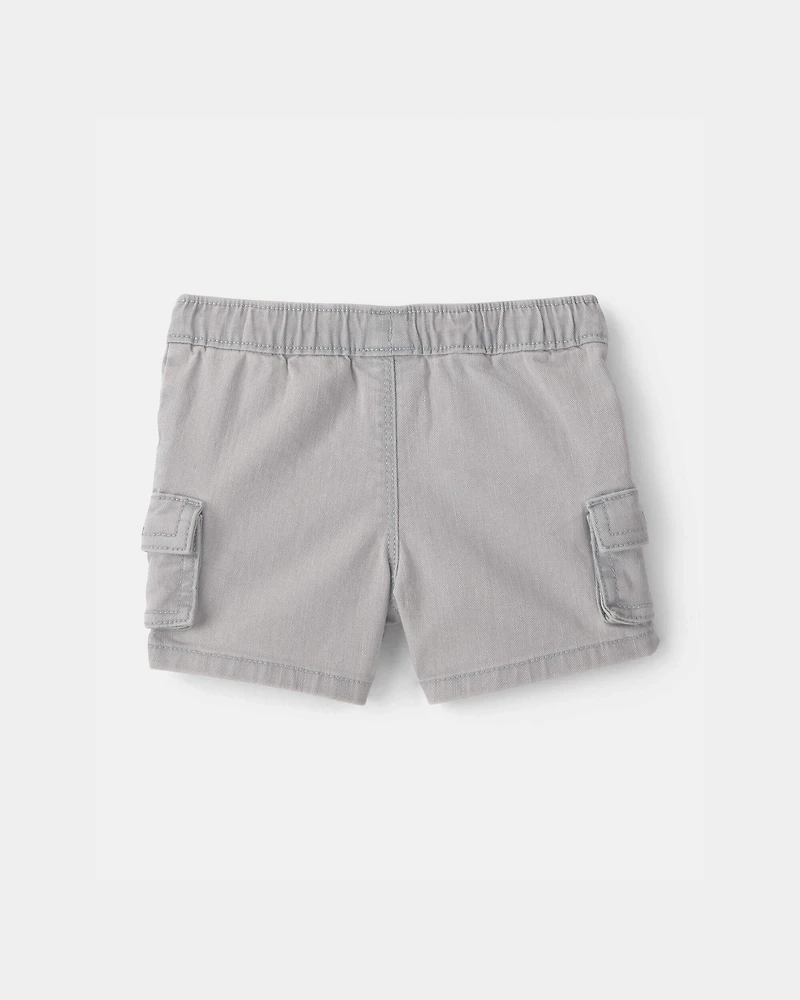 Baby Boy Cargo Pocket Shorts - Grey