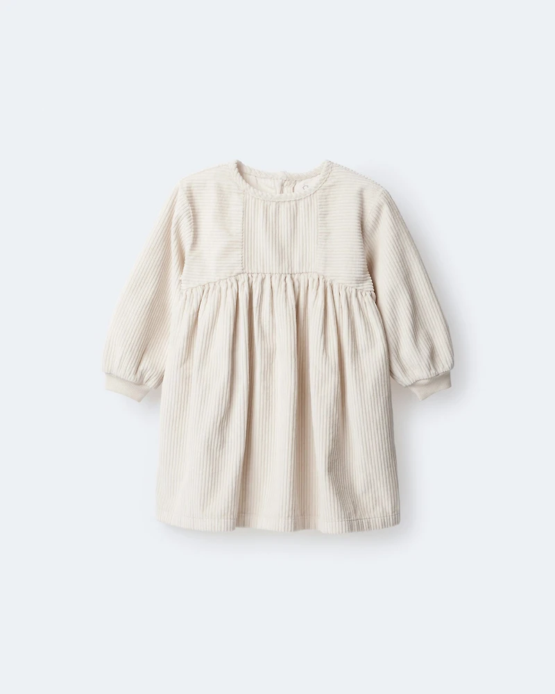 Toddler Girl Long-Sleeve Corduroy Dress