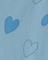 Girls Heart Short-Sleeve Dress - Blue