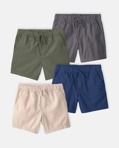 Baby Boy 4-Pack Canvas Shorts