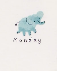 Baby 11-Piece Days Of The Week Short-Sleeve Bodysuits & Pull-On Pants Set - Ivory/Grey